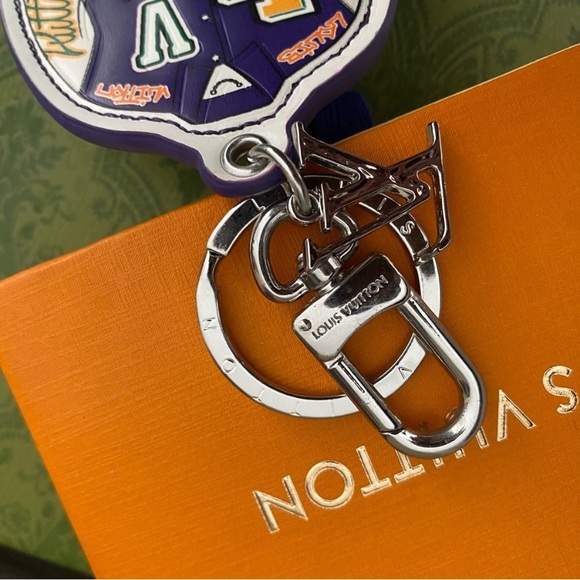 Louis Vuitton Purple and Silver Key Holder